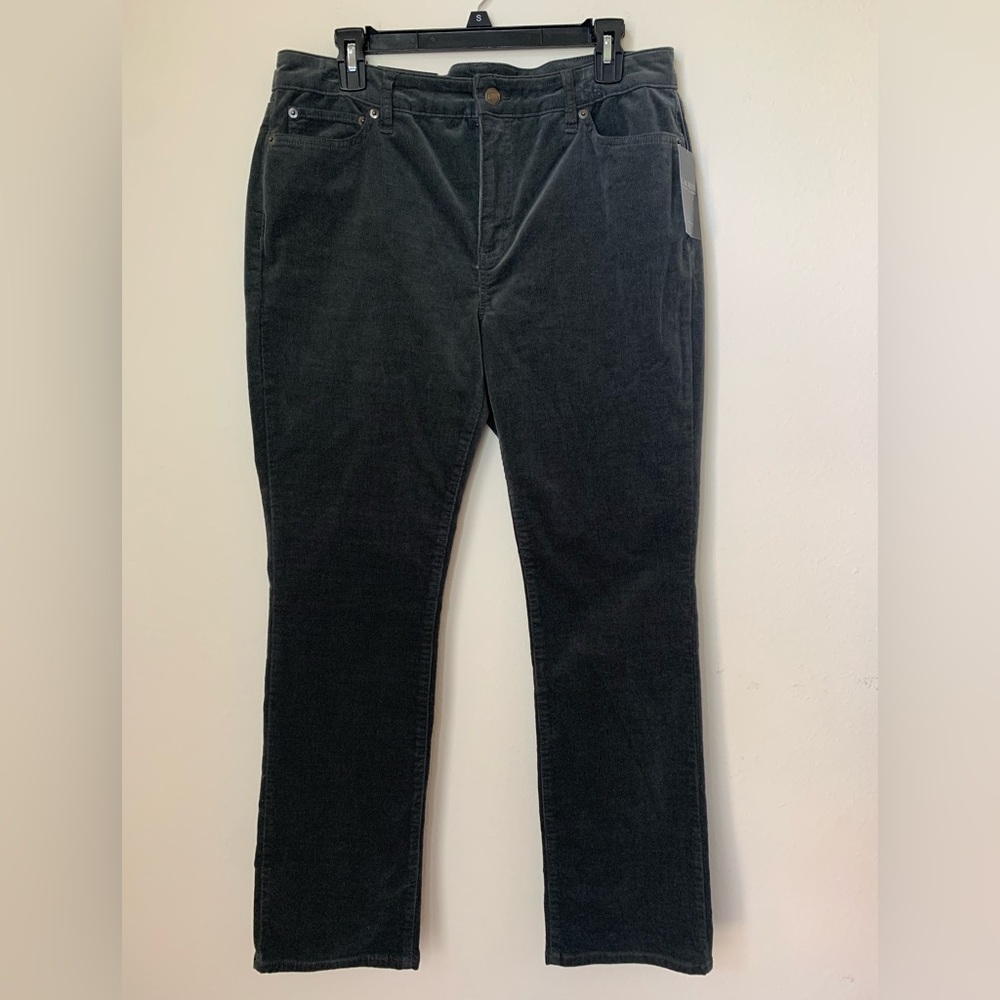 NWT Ralph Lauren women’s petite corduroy pants mid rise straight leg  14P-L29